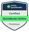 Certified QuickBooks Online ProAdvisor badge